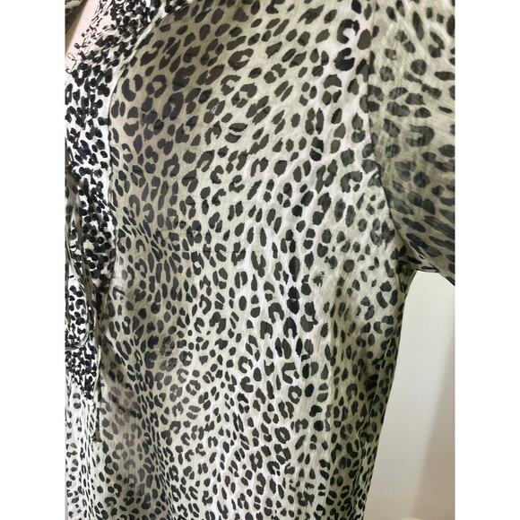 TOMMY BAHAMA SWIM COVER UP TUNIC EMBELLISHED CHEETAH ANIMAL PRINT SZ M BEACHY - Picture 7 of 16